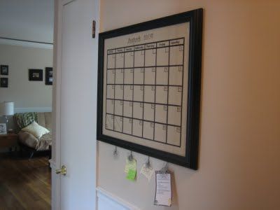 step by step directions to create a dry erase picture frame calander.