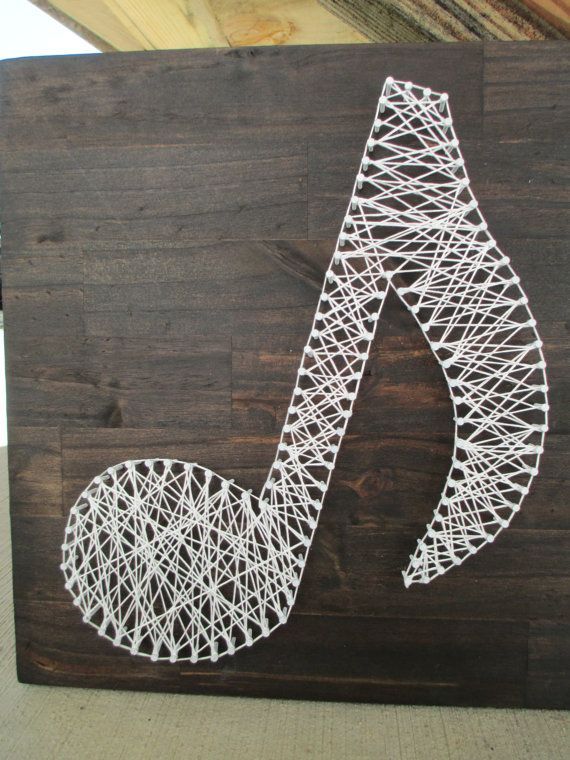 String Art Music Note, Nail and String Art, Musician