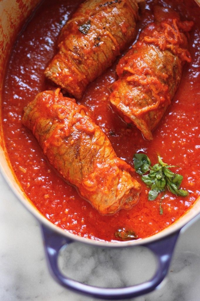 Sunday Suppers: Sicilian Braciole _ Braciole is a very lean cutlet of beef tenderized by many, many, maaaaaaany smashes from a
