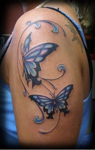 tattoo blue butterfly tattoo tattoos butterflies nice butterflies …