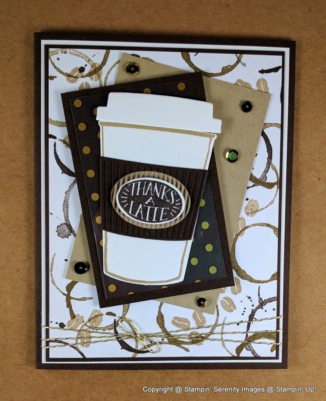 The stamp set is called Coffee Cafe and let me tell you it is one of my must have items from the new Stampin Up! annual