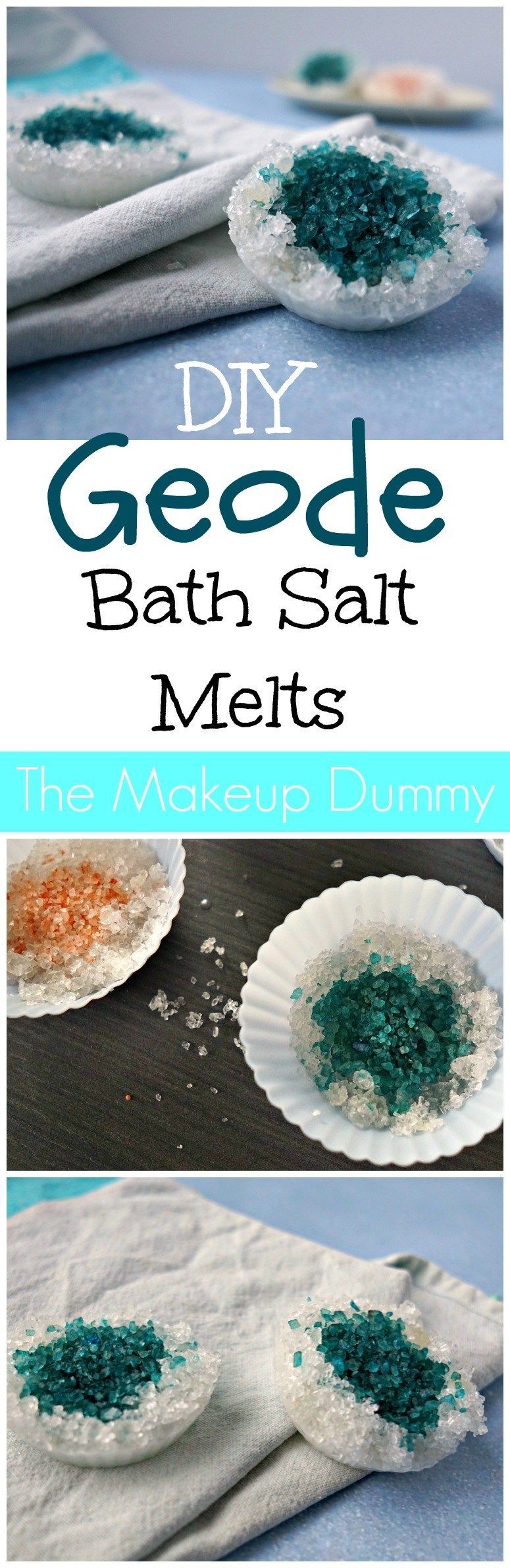 These look so Beautiful! DIY GEODE Bath Salt Melts with Epsom salt. Easy How To Tutorial by The Makeup Dummy