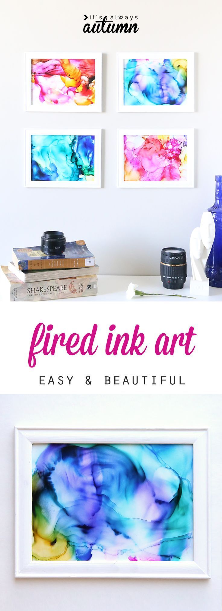 This fired ink art is so cool! It’s easy enough for kids to do and turns out beautiful! Great summer craft activity to do with