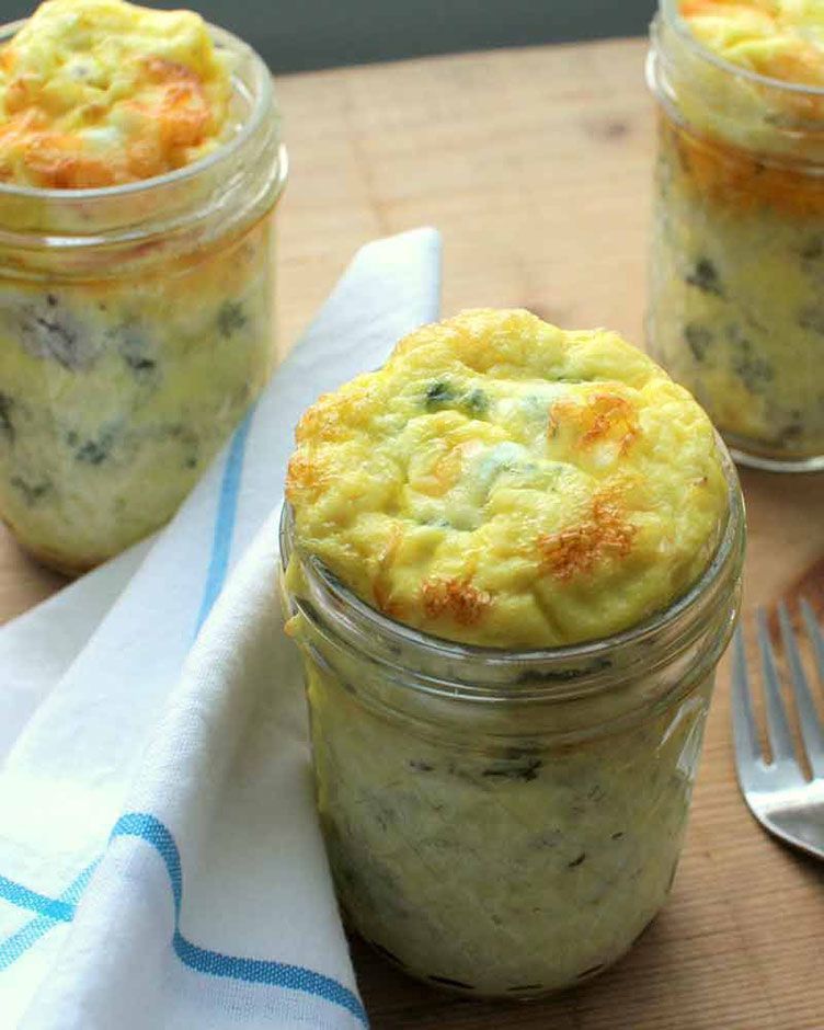 This mason jar frittata combines eggs, kale, potatoes, sausage and cheese for one delicious breakfast treat. You wont want to skip