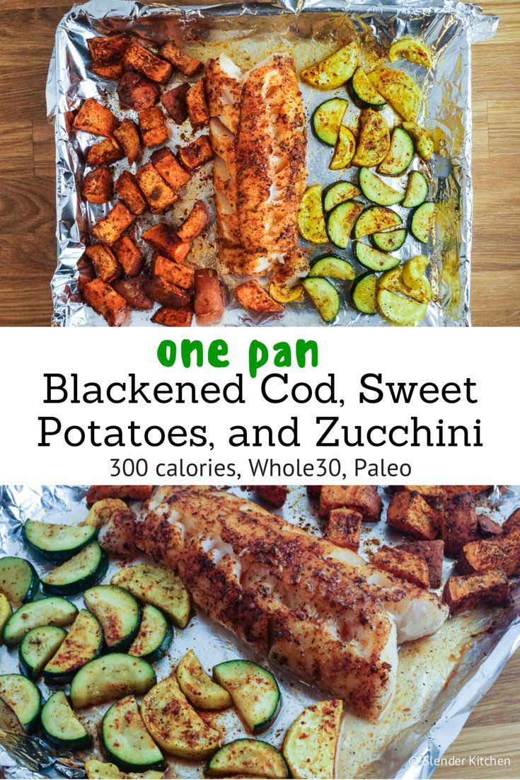 This One Pan Blackened Cod, Sweet Potatoes, and Zucchini comes together in under 30 minutes and is full of flavor. Plus it’s Paleo