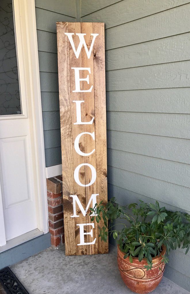 Welcome wood sign – 6′ tall