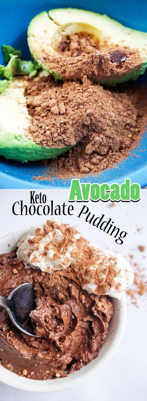 With only two ingredients you can make this delicious Chocolate Avocado Pudding for an indulgent after dinner dessert!