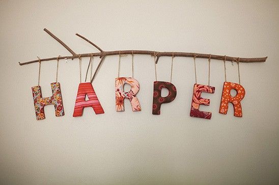 Woodland nursery letters. I already did Sebastian’s letters, but I would love to display them like this! I think it goes along