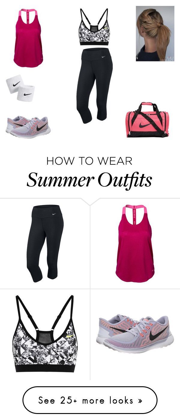 “workout outfit” by mia-bella121 on Polyvore featuring NIKE