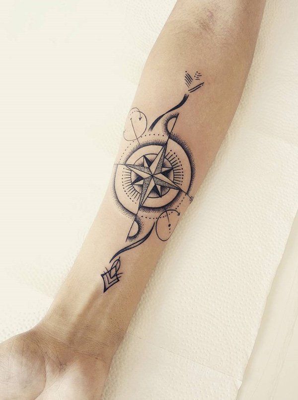 – 100 Awesome Compass Tattoo Designs