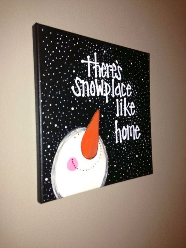 15  Easy Canvas Painting Ideas for Christmas