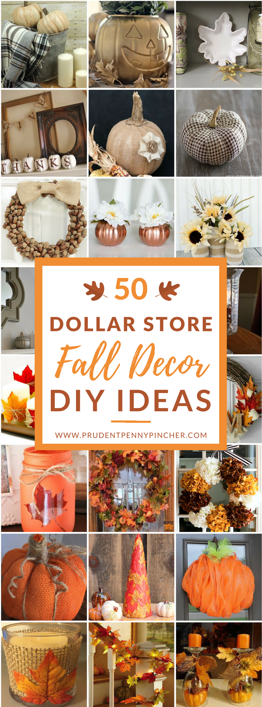 50 Dollar Store Fall Decor DIY Ideas