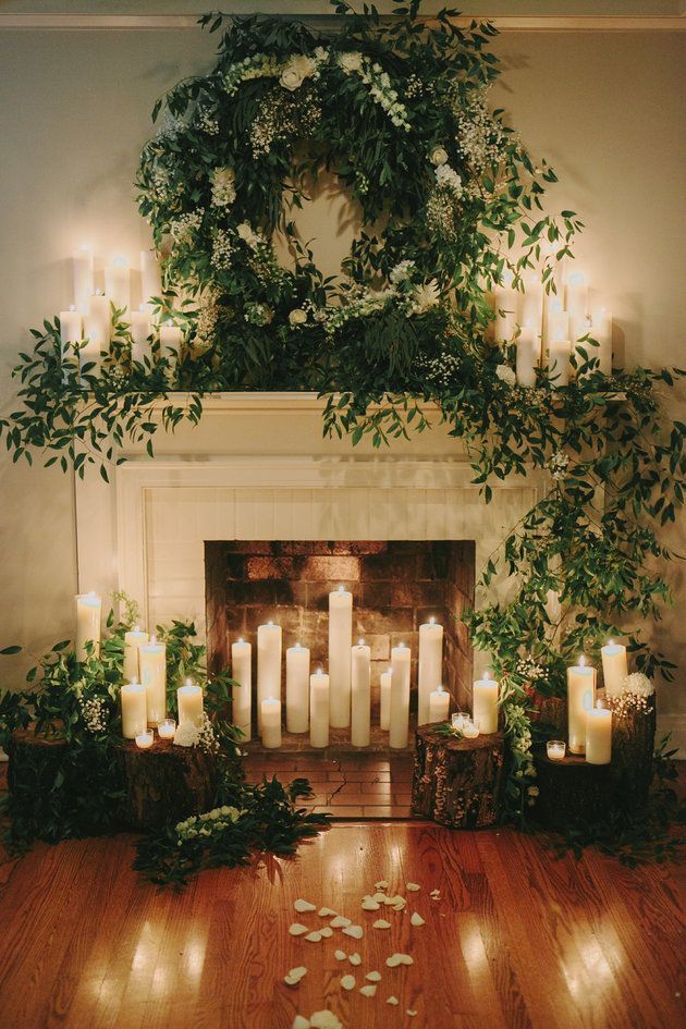 A romantic way to display candles and plants for wedding decoration | Ulmer Studios