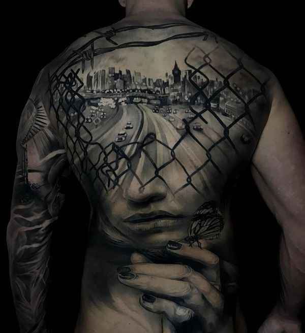 Amazing full back tattoo  – 100 Awesome Back Tattoo Ideas