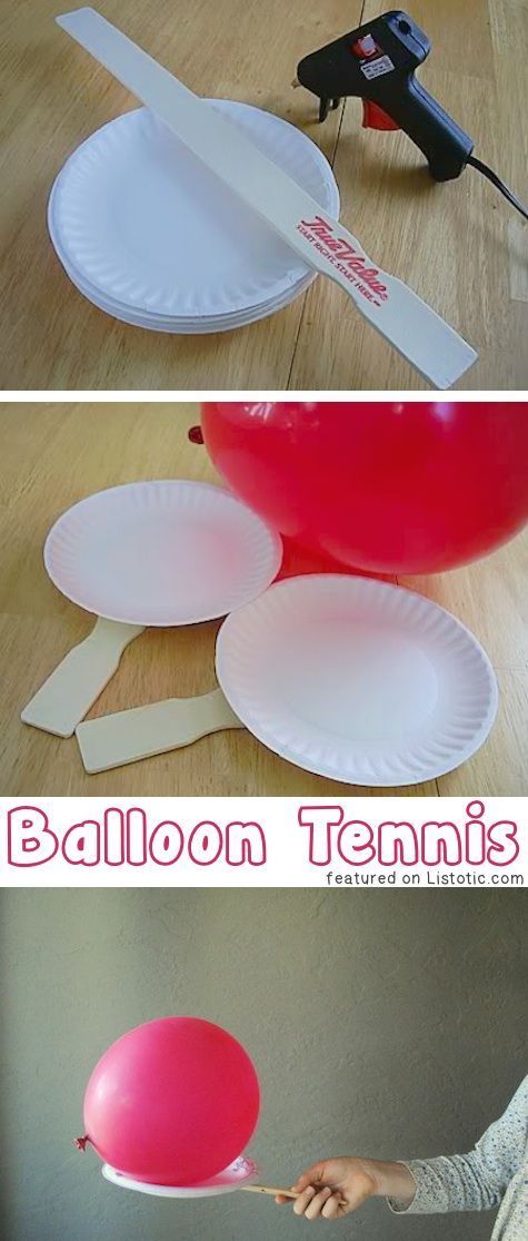 Balloon Tennis… Easy and cheap entertainment! DIY Paddle Balloon Game Tutorial via Vanessa’s Values