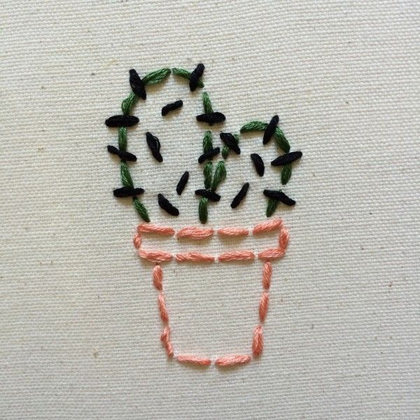 Cactus embroidery