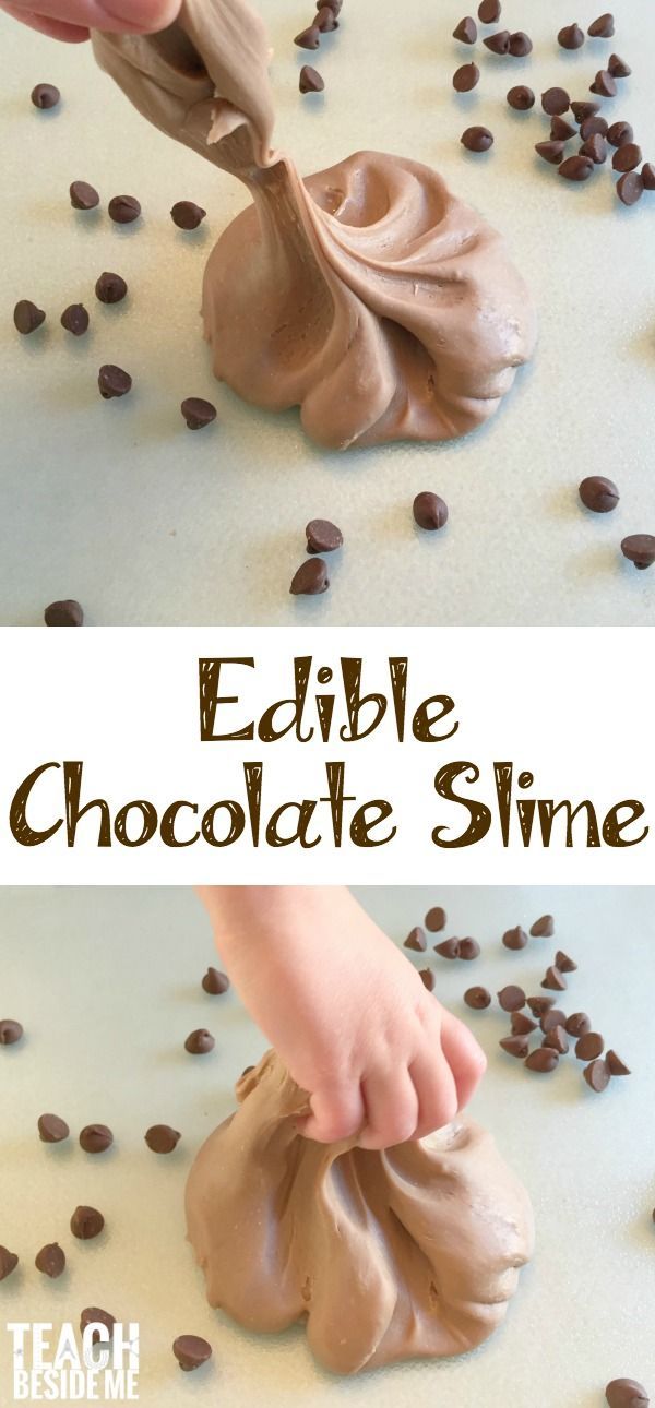 Chocolate. Enough said.  No, but really, edible chocolate slime is another fun slime that you can feel safe letting your kids