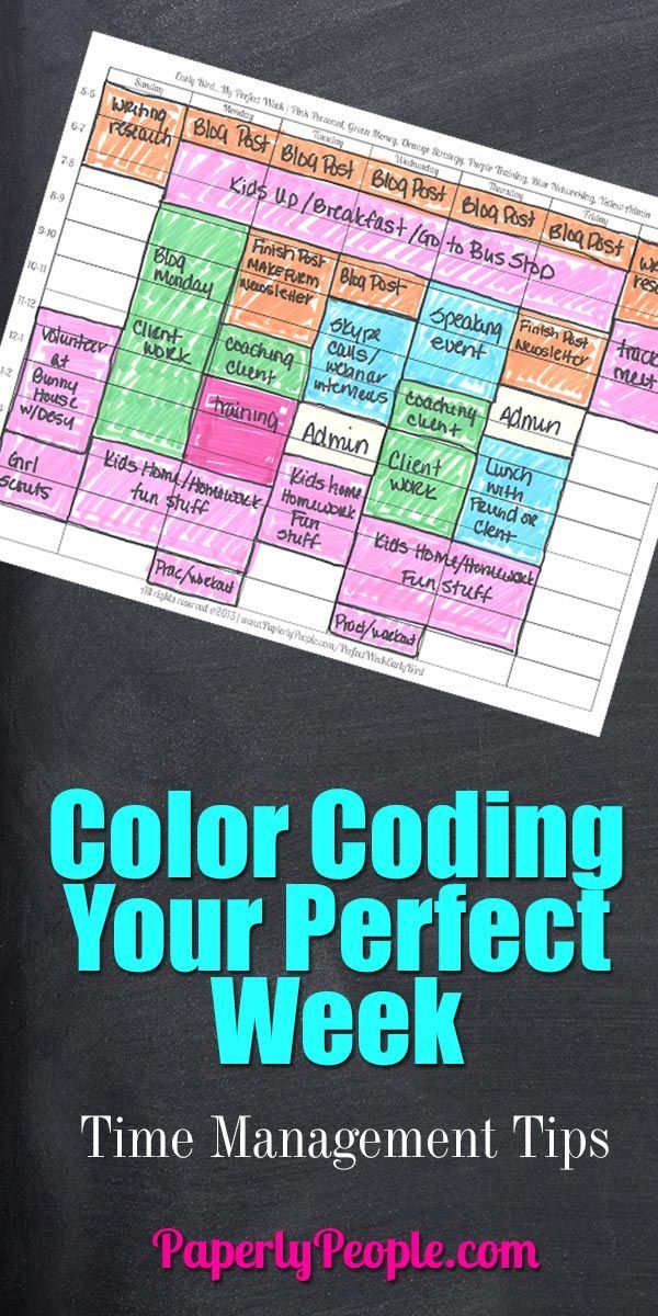 Color Coding Your Perfect Week | Time Management Tips