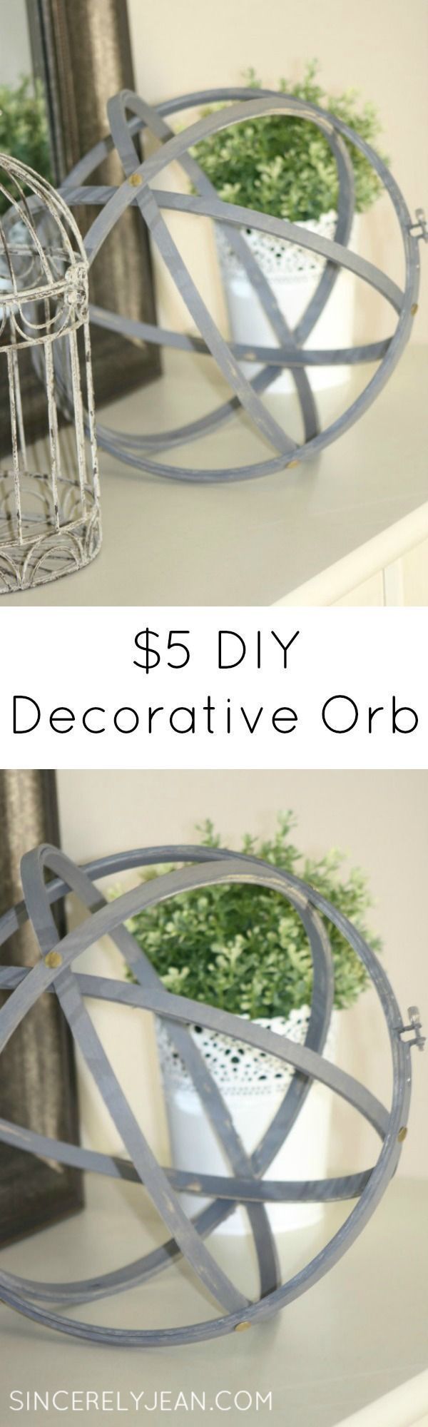 DIY Decorative Orb for $5-Simple and beautiful home decor! |www.sincerelyjean.com