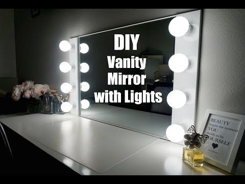 DIY VANITY MIRROR WITH LIGHTS [UNDER $100!!!] || SimplySandra – YouTube