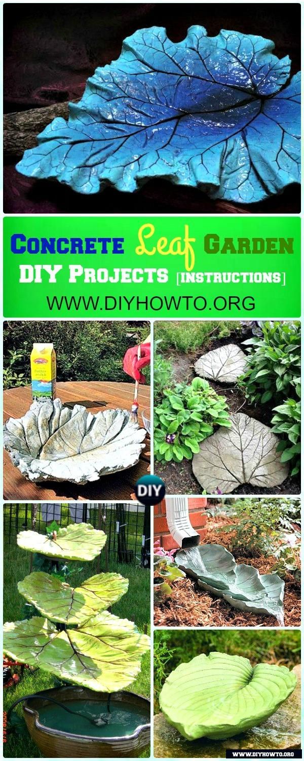 Easy and Fun Ideas to Create These Big Concrete Leaf Garden Projects