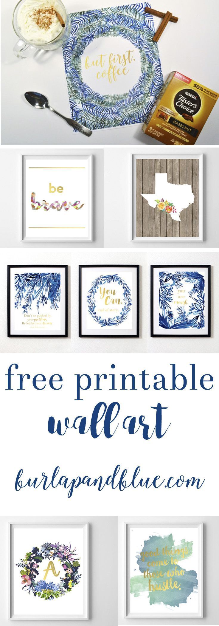 Free printable wall art! Over 50+ designs/styles. Printables perfect for nursery art, kids room decor, home decor, and gifts.