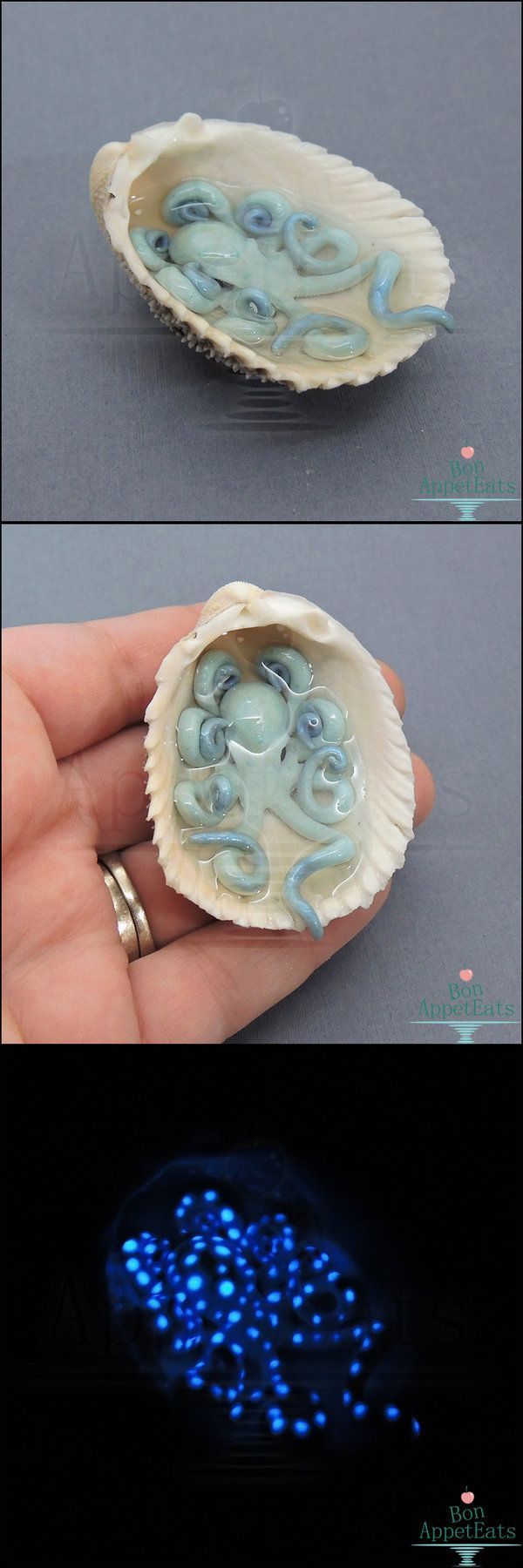 Gift – Miniature Glow in the Dark Octopus Shell by Bon-AppetEats.deviantart.com on @DeviantArt