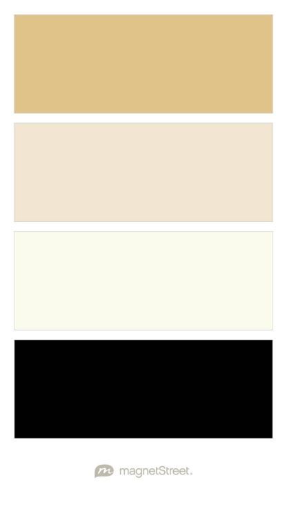 Gold, Champagne, Ivory, and Black Wedding Color Palette - custom color palette created at MagnetStreet.com