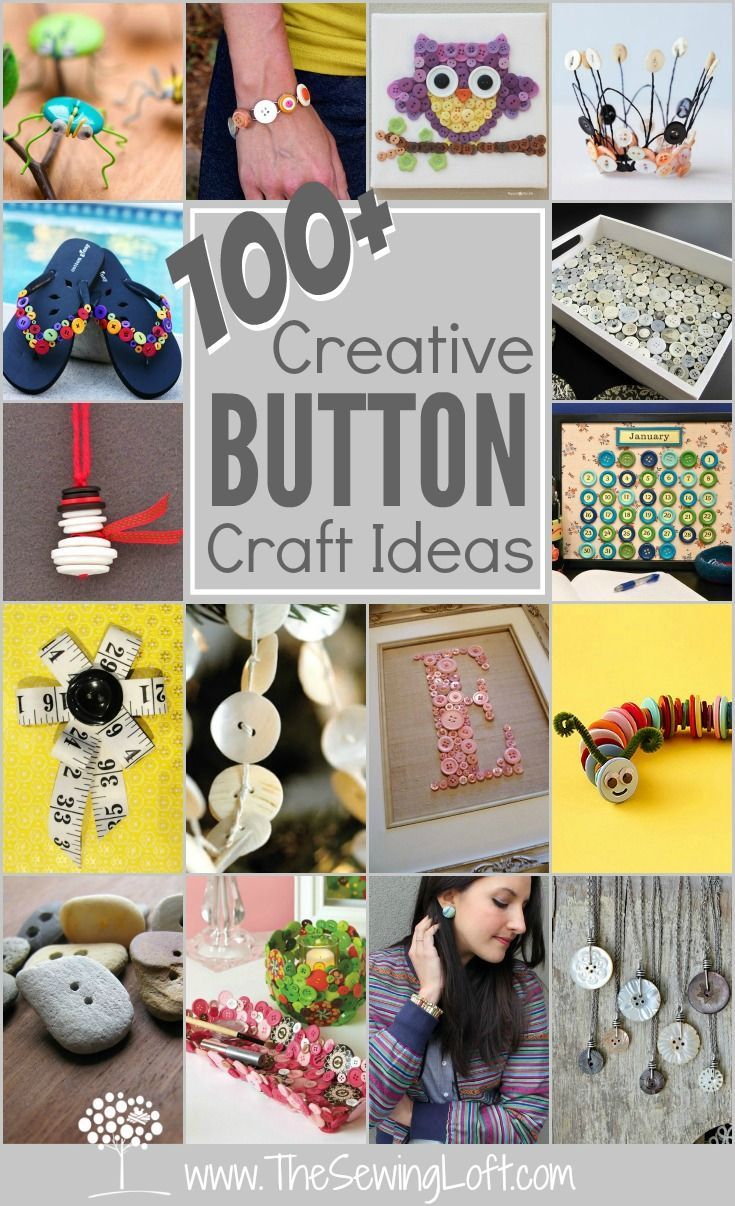 Grab your button jar because this mega list of creatively cool 100+ Button Projects will keep you inspired to use up every last