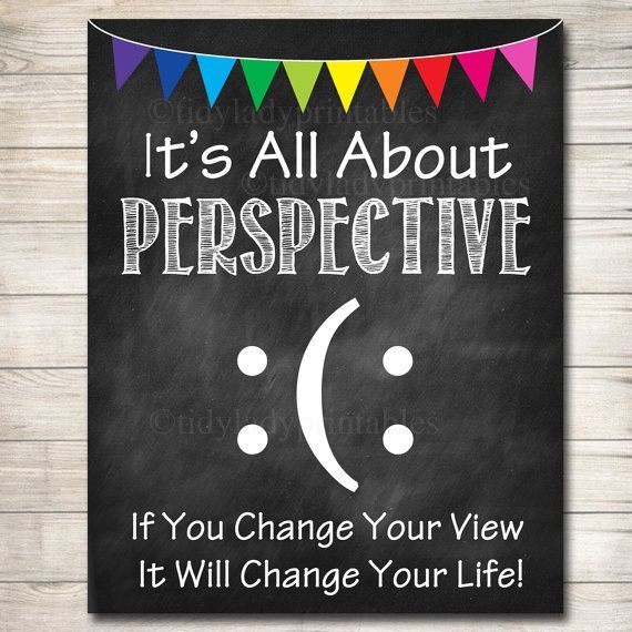 Guidance Counselor Office Decor, Classroom Decor, High School Classroom Poster, All About Perspective Poster, Teen Psychologist,
