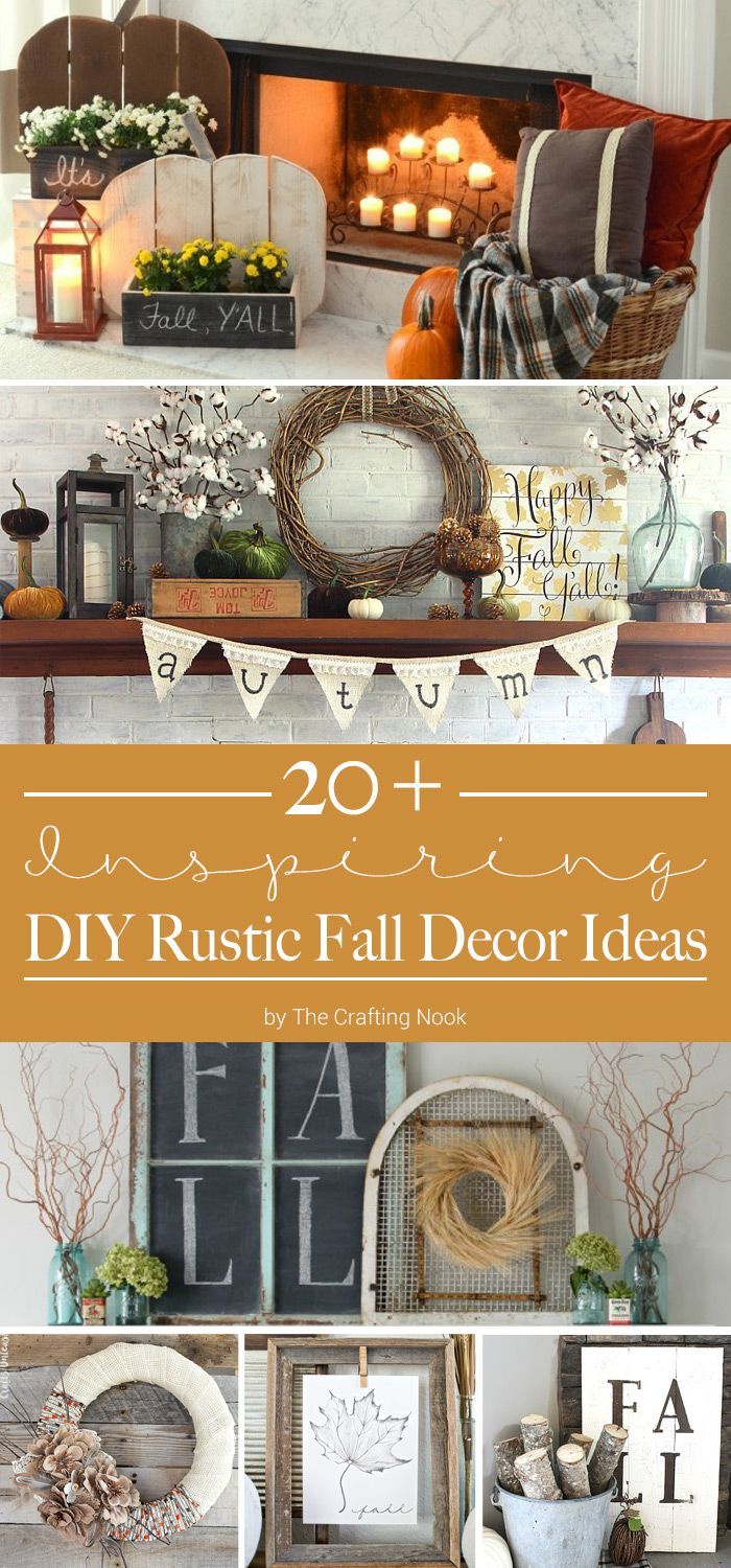 Happy Fall Y’all! Celebrate the arrival of the new season by decorating your home with some rustic fall decor. These DIY Rustic