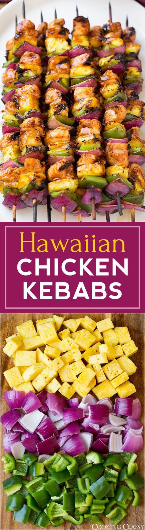 Hawaiian Chicken Kebabs – these are incredibly DELICIOUS! My husband and I loved them! Perfect for a summer meal.