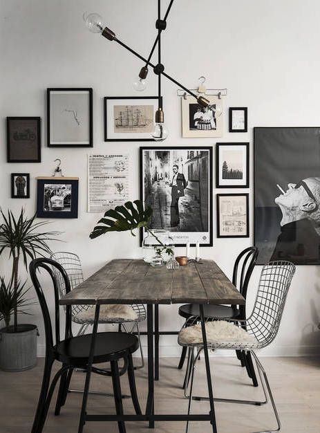 Home with a great art wall – via Coco Lapine Design