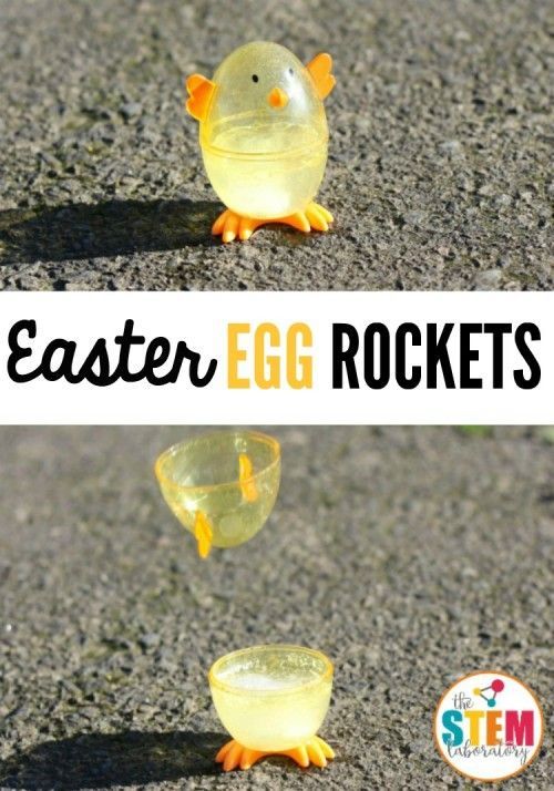 I love these Easter egg rockets! What an awesome science experiment for kids.