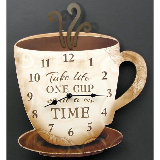 IWGAC IWGAC 049-14098 Coffee Clock “Take Life One Cup at a Time”