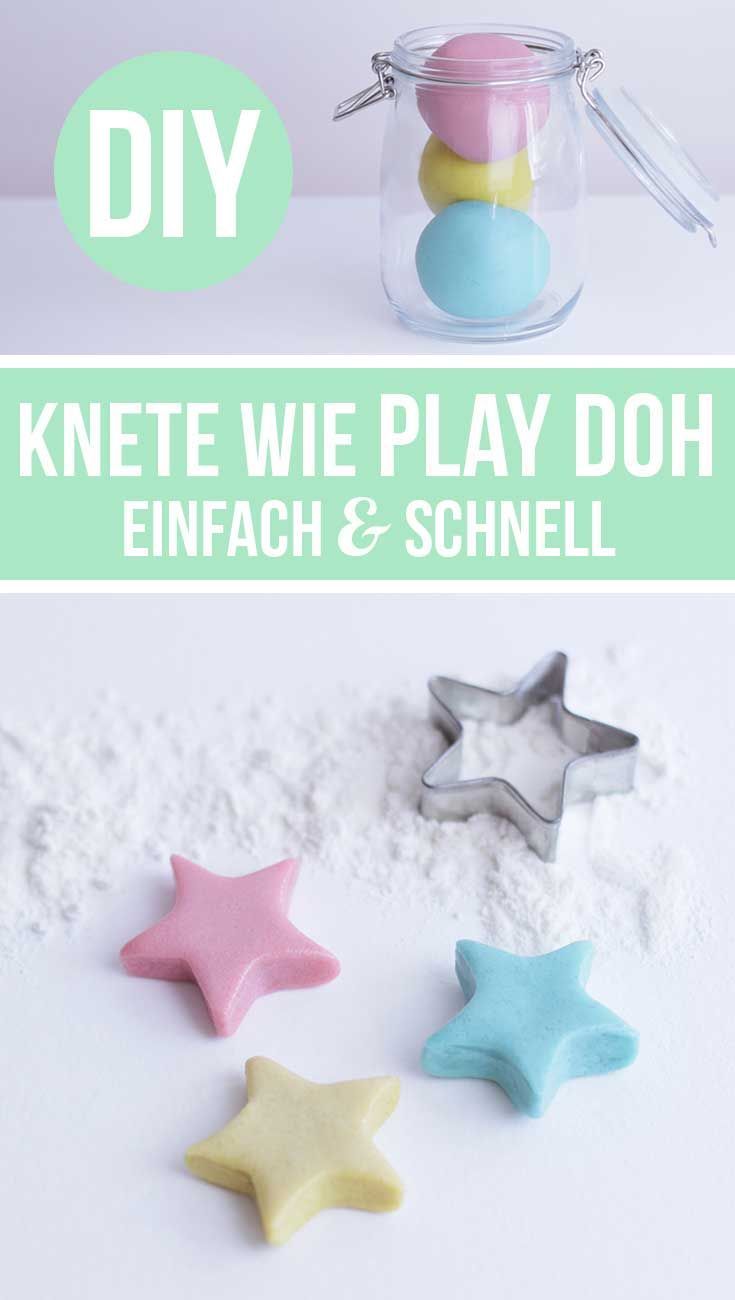 Knete selber machen – Rezept wie Play Doh (ohne Alaun) Basteln mit Kindern