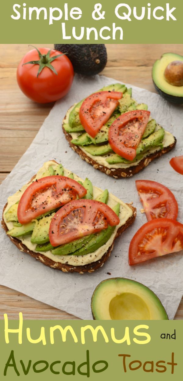 Lately I’ve been diggin’ this vegan Hummus and Avocado Toast as a super simple lunch/snack. It’s made with my healthy,