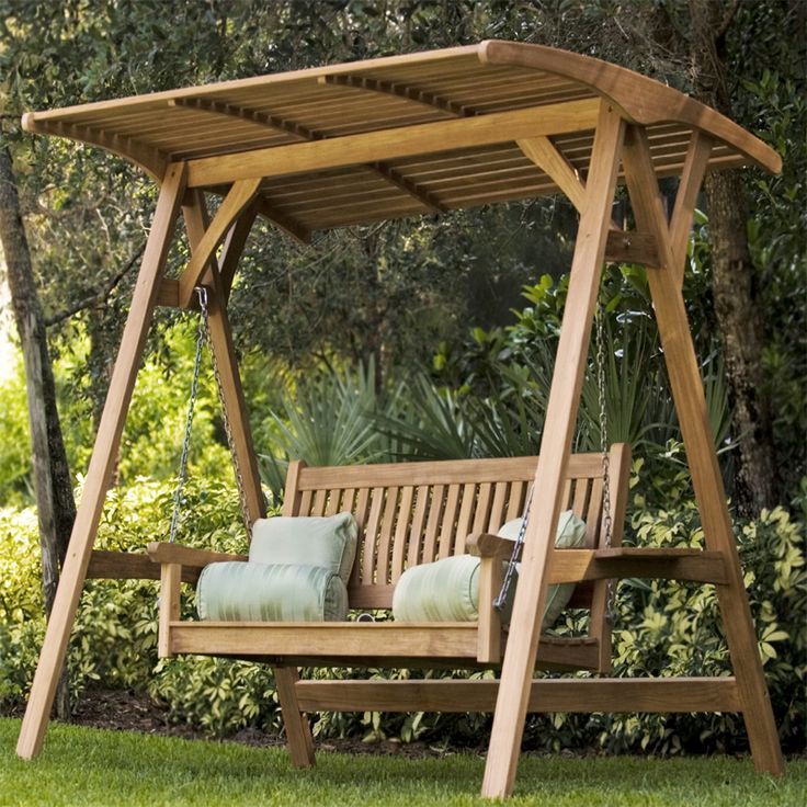 Marvelous Garden Swing Bench #1 Wooden Swings With Canopy