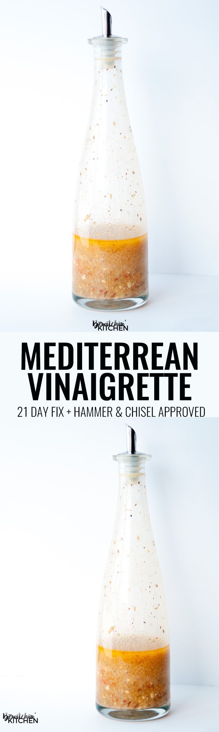 Mediterranean Vinaigrette –  healthy vinaigrette recipe to spice up your salads from the Hammer and Chisel cookbook. This is also