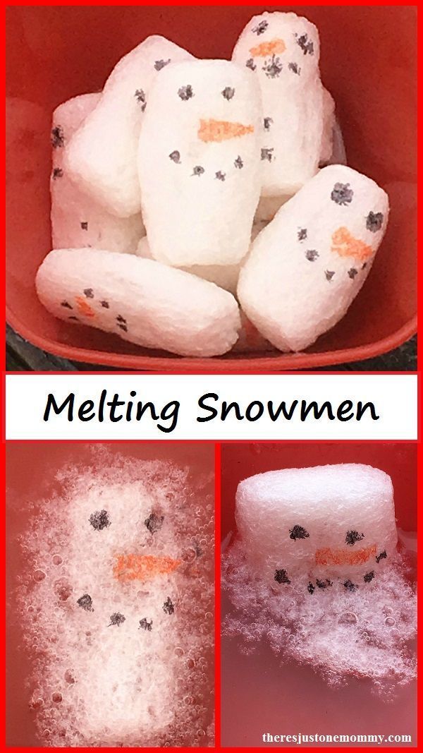 Melting Snowmen — winter STEM activity using biodegradable packing peanuts