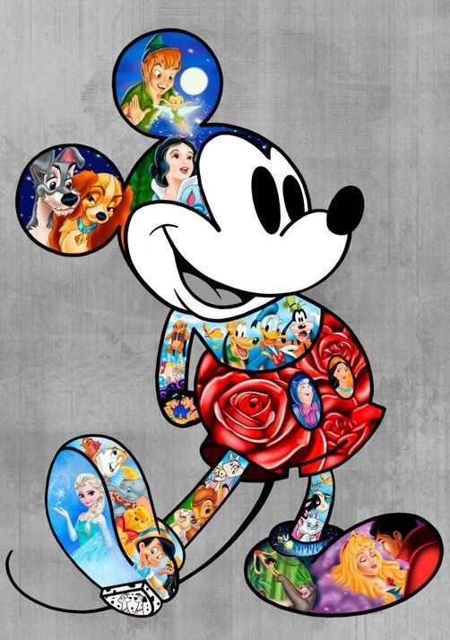Mickey Mouse and the rest of the og Disney fam.