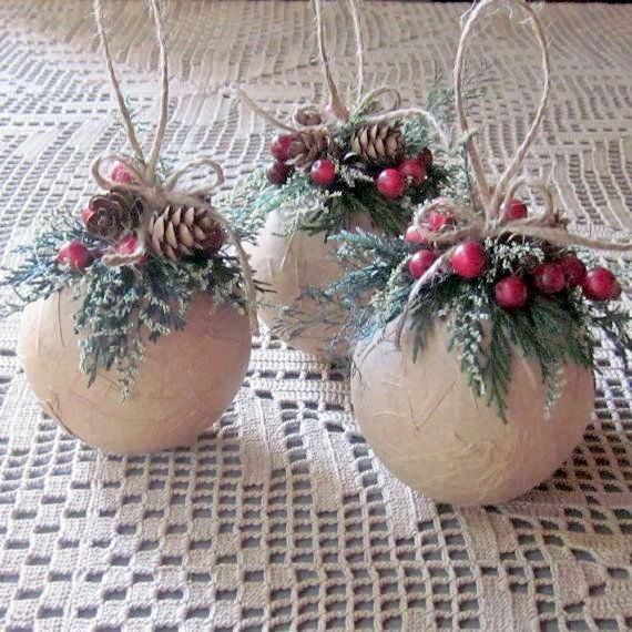 Natural Rustic Christmas Decorations | 30 DIY Rustic Christmas Ornaments Ideas