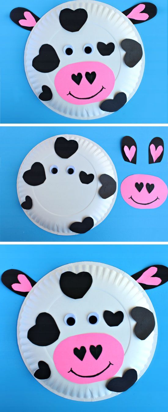 Paper Plate Heart Cow | DIY Valentines Day Crafts for Kids to Make | Easy Valentine Crafts for Toddlers to Make