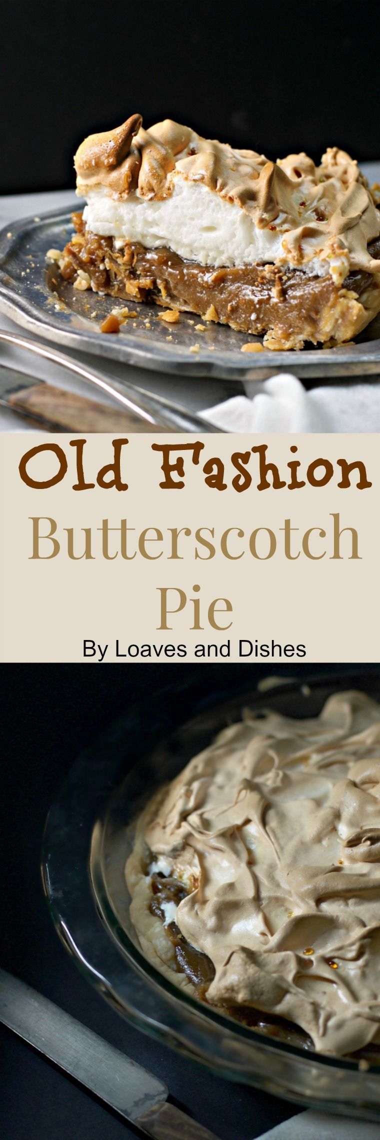 Recipe for Old Fashion Butterscotch Pie with easy to follow directions. Few ingredients and simple to make. Love those old