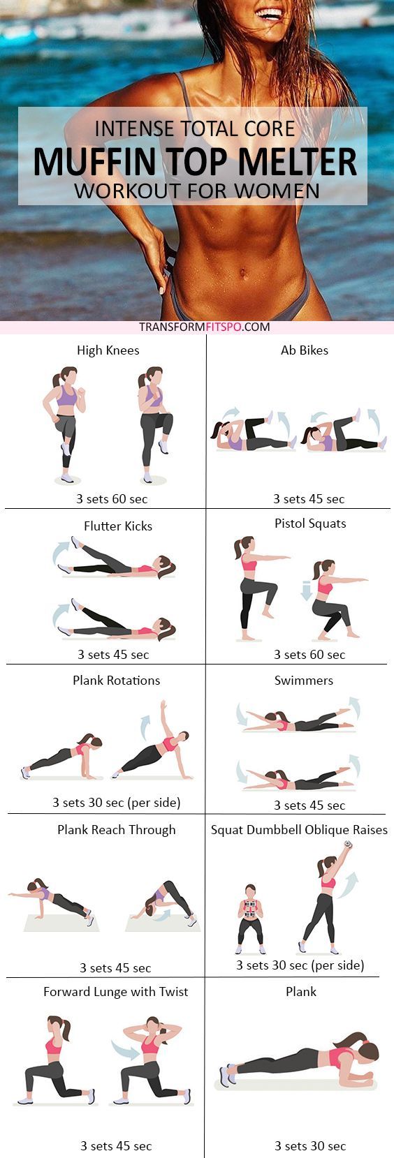 Repin and share if this workout got you in shape FAST! Read the post for the exercise descriptions.
