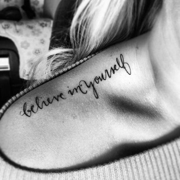Shoulder Tattoo – believe in yourself