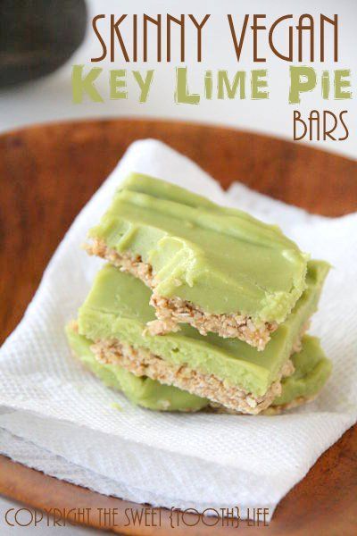 Skinny Vegan Key Lime Pie Bars! Oh my goodness these sound amazing!!!! The recipe is by Mary Frances from the blog