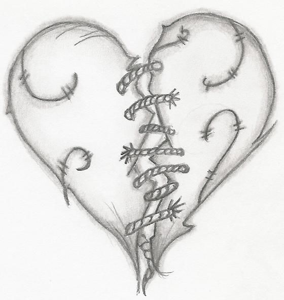 Stitched heart by ~Emokid711 on deviantART