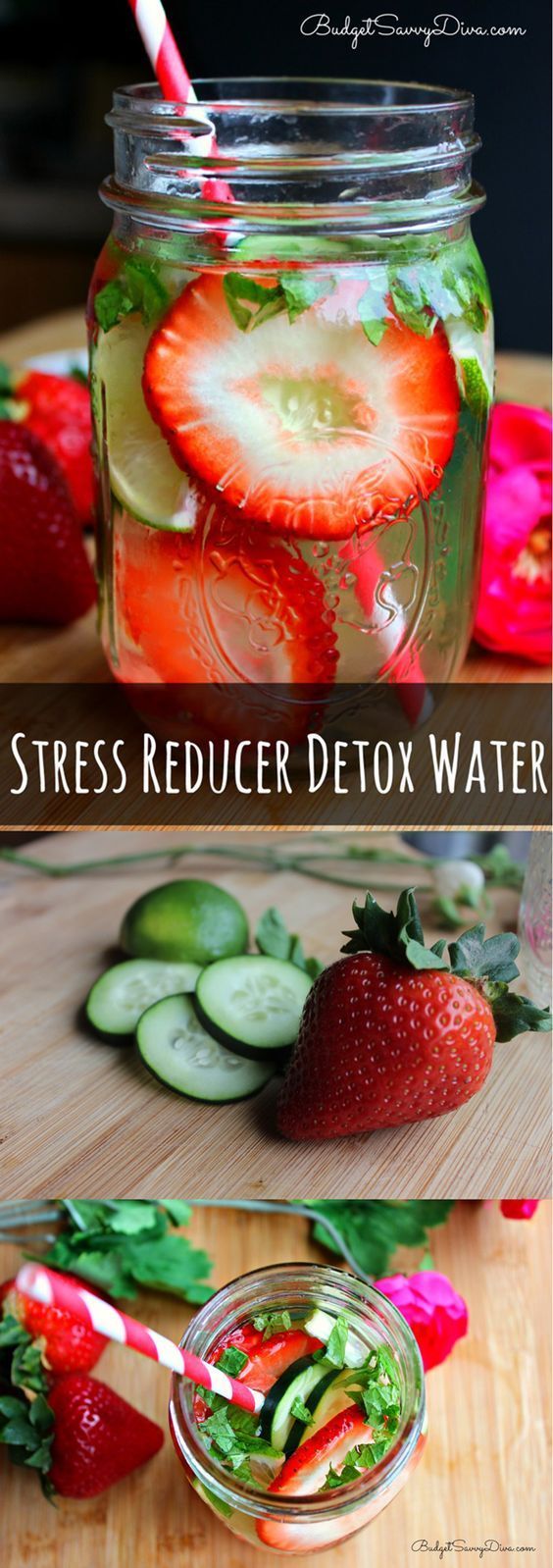 Stress Relief Drinks: Stress Reducer Detox Water | Easy Healthy Detox Water Recipe by DIY Ready at