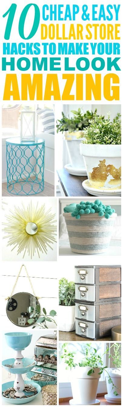 These 10 cheap and easy dollar store decor ideas are THE BEST! I’m so glad I found these AMAZING tips! Now I have some great ways